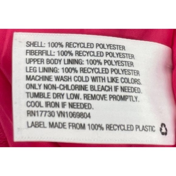 Cat & Jack Girl's Size 2T Fuchsia Pink Puffer Jumpsuit Ski Suit - Picture 4 of 6